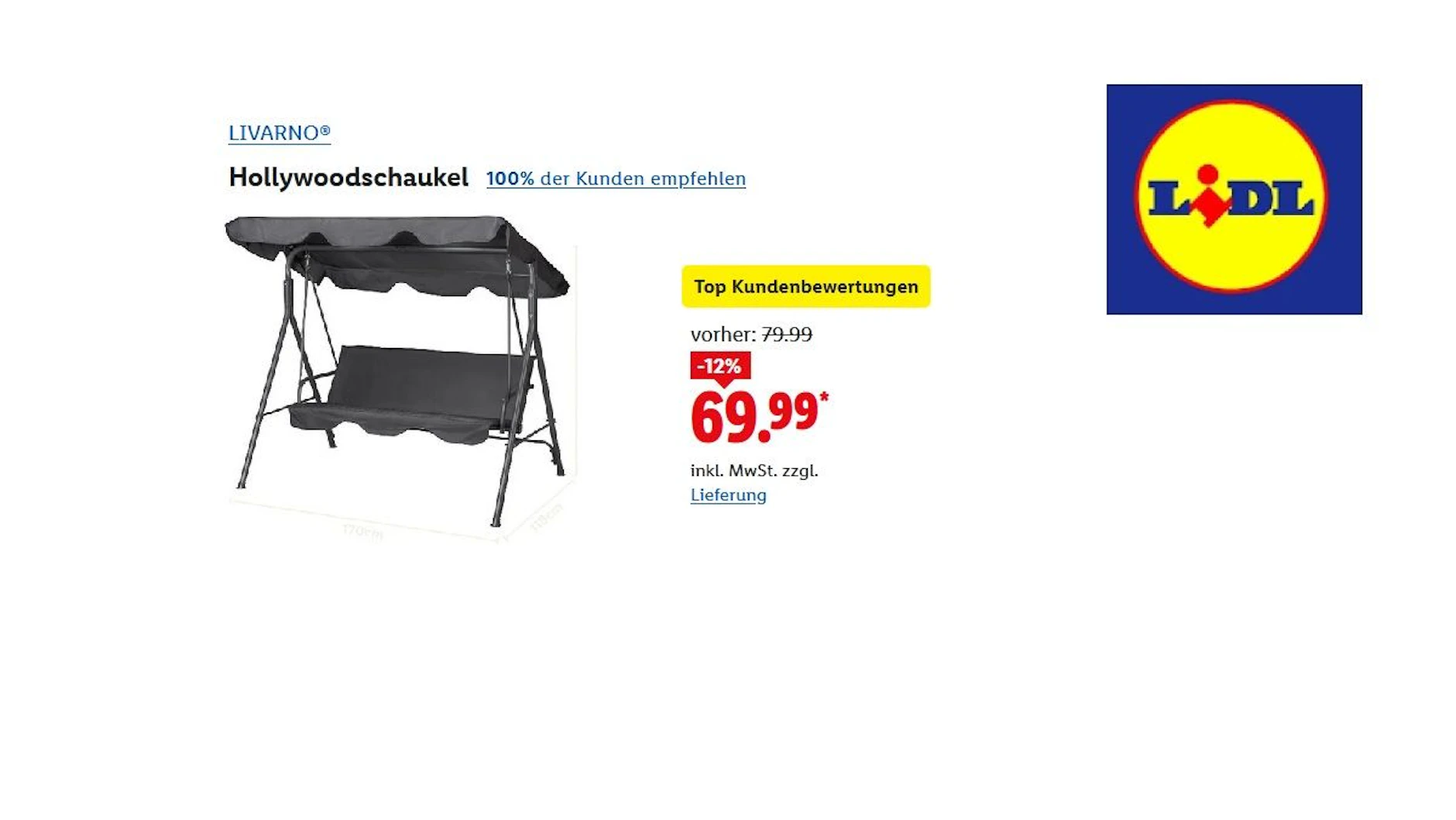 Livarno Hollywoodschaukel