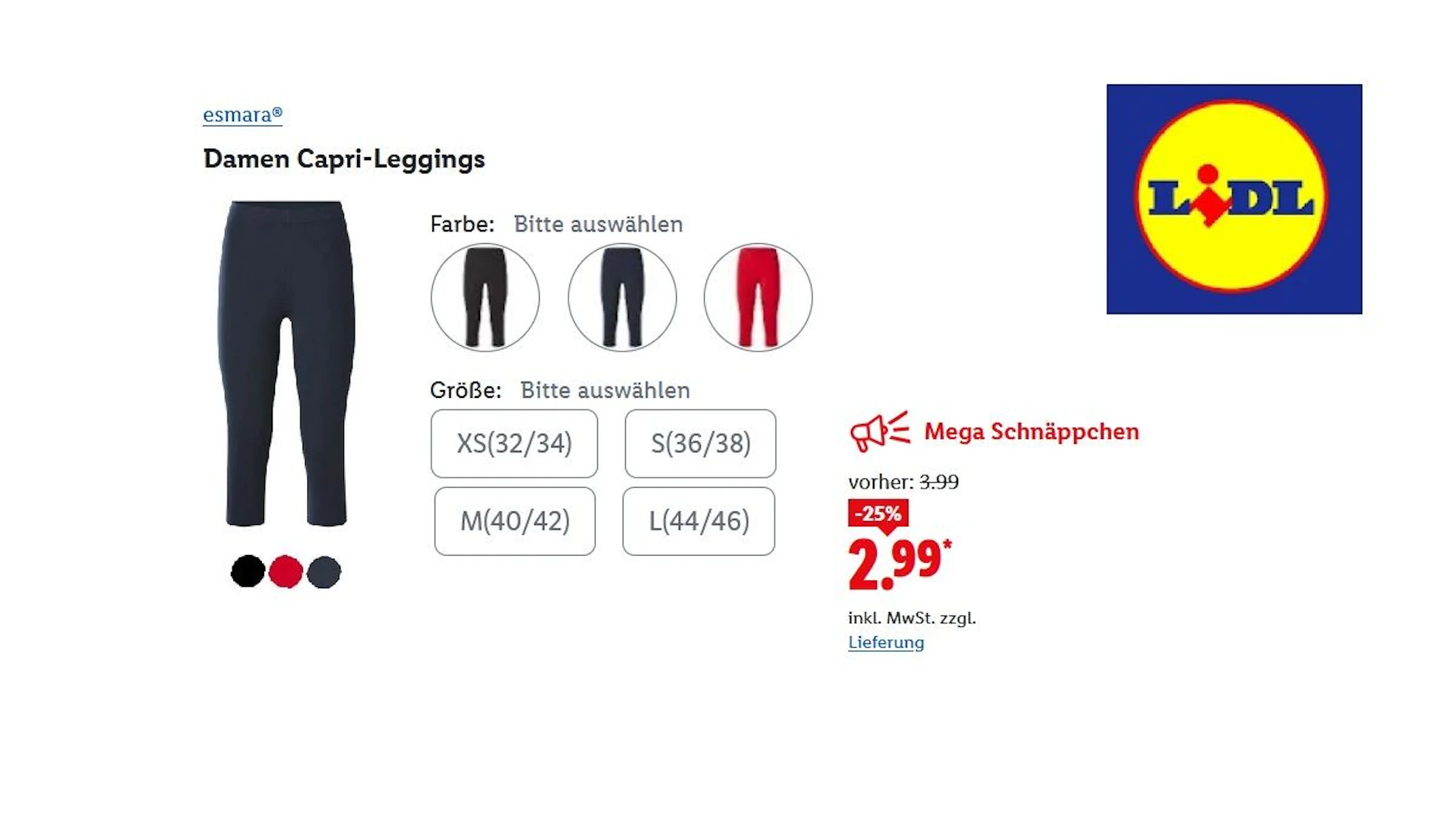 Esmara Damen Capri-Leggings