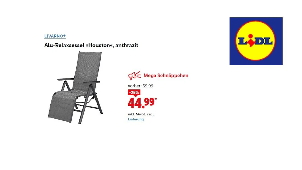 Livarno Alu Relaxsessel