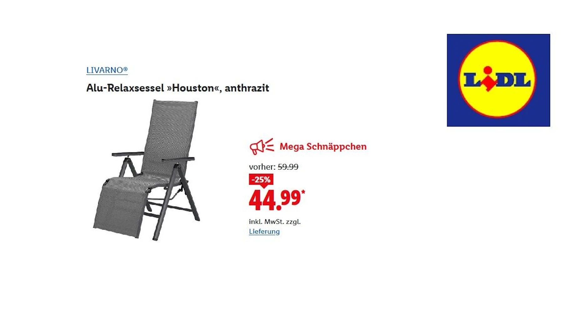 Livarno Alu Relaxsessel