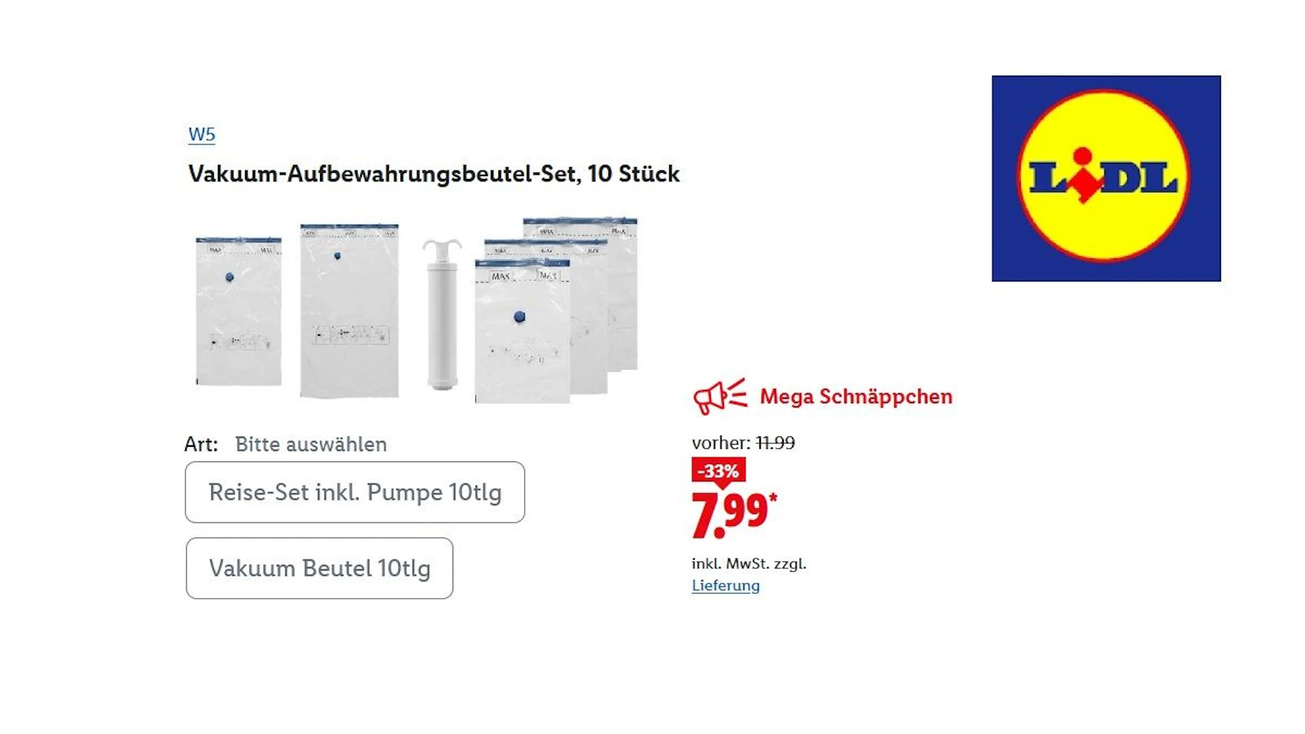 WS Vakuum Aufbewahrungsset