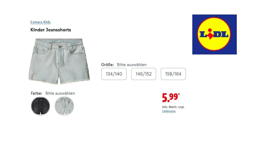 Esmara Kids Kinder Jeansshorts 
