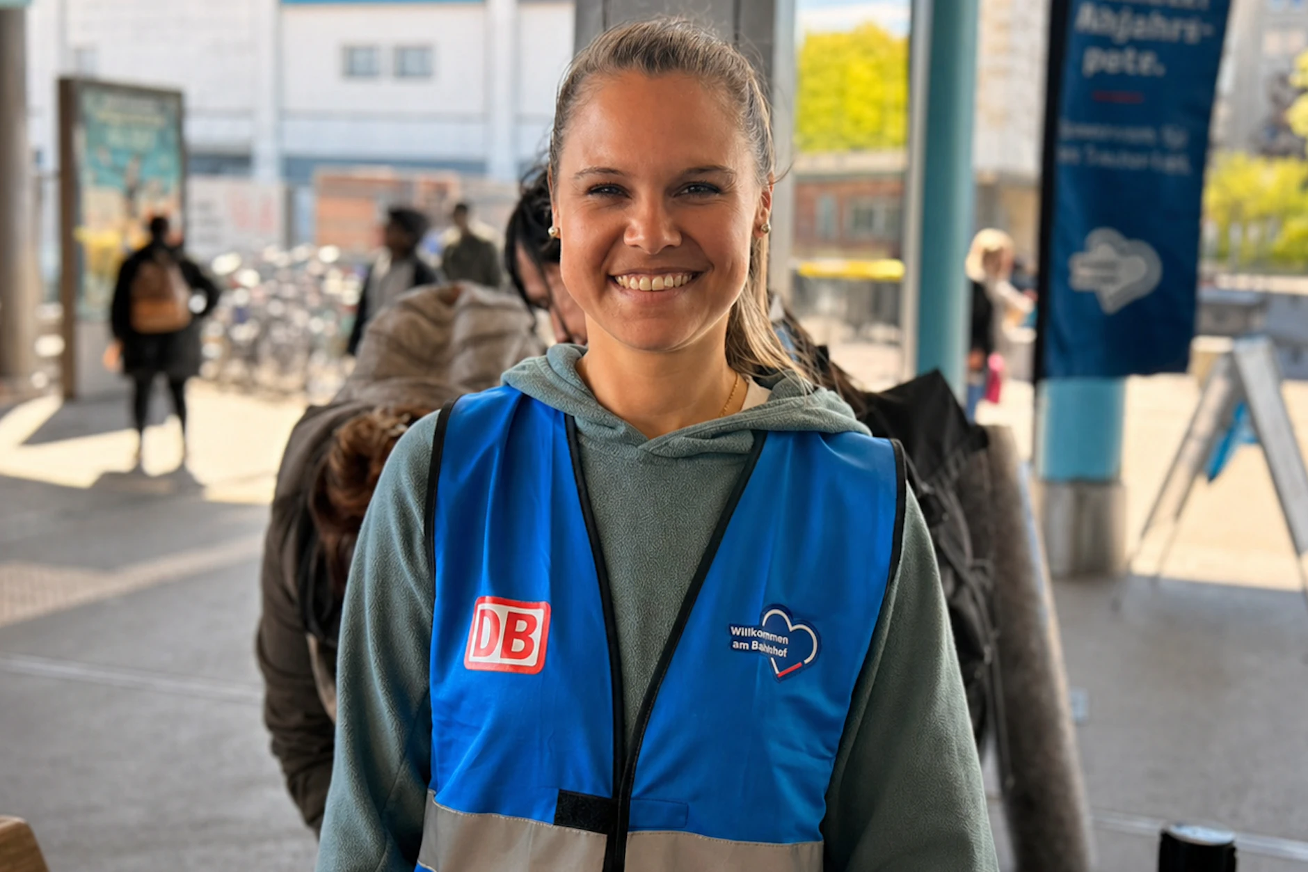 Roxana Spindler: Im Dienst für saubere Bahnhöfe in Berlin.