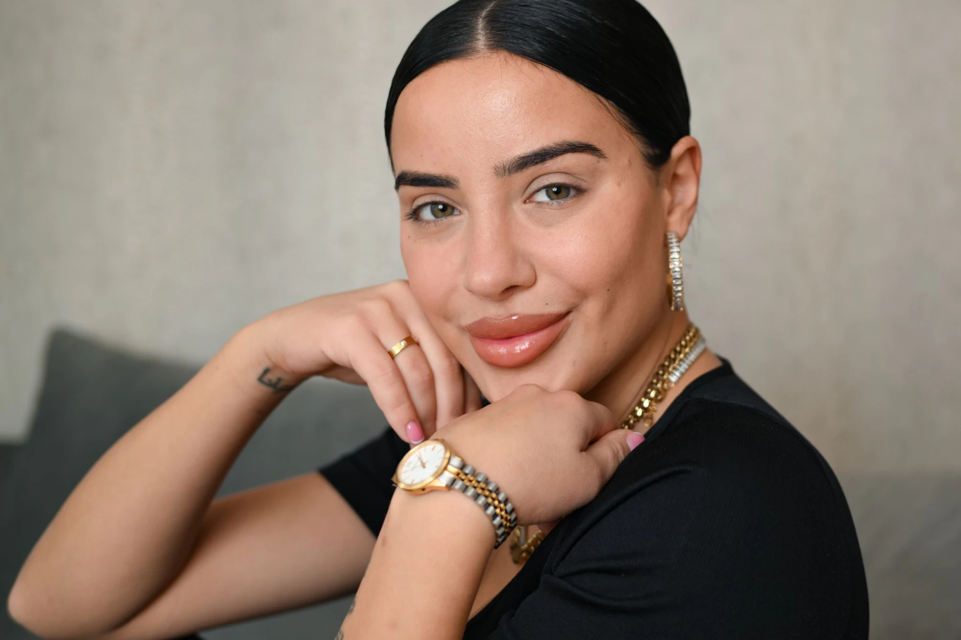 Leyla Heiter hatte eine Beauty-OP am Kinn.