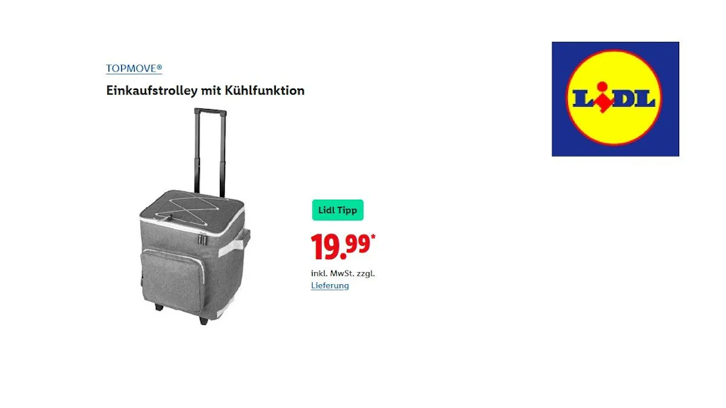 Topmove Einkaufstrolley mit Kühlfunktion