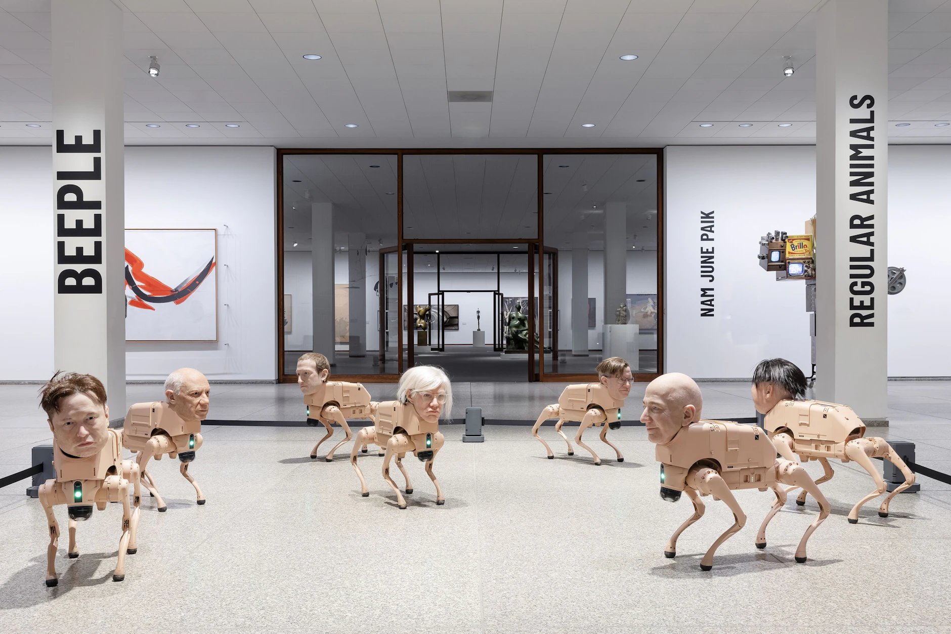 Roboterhunde, KI und Satire in der Nationalgalerie