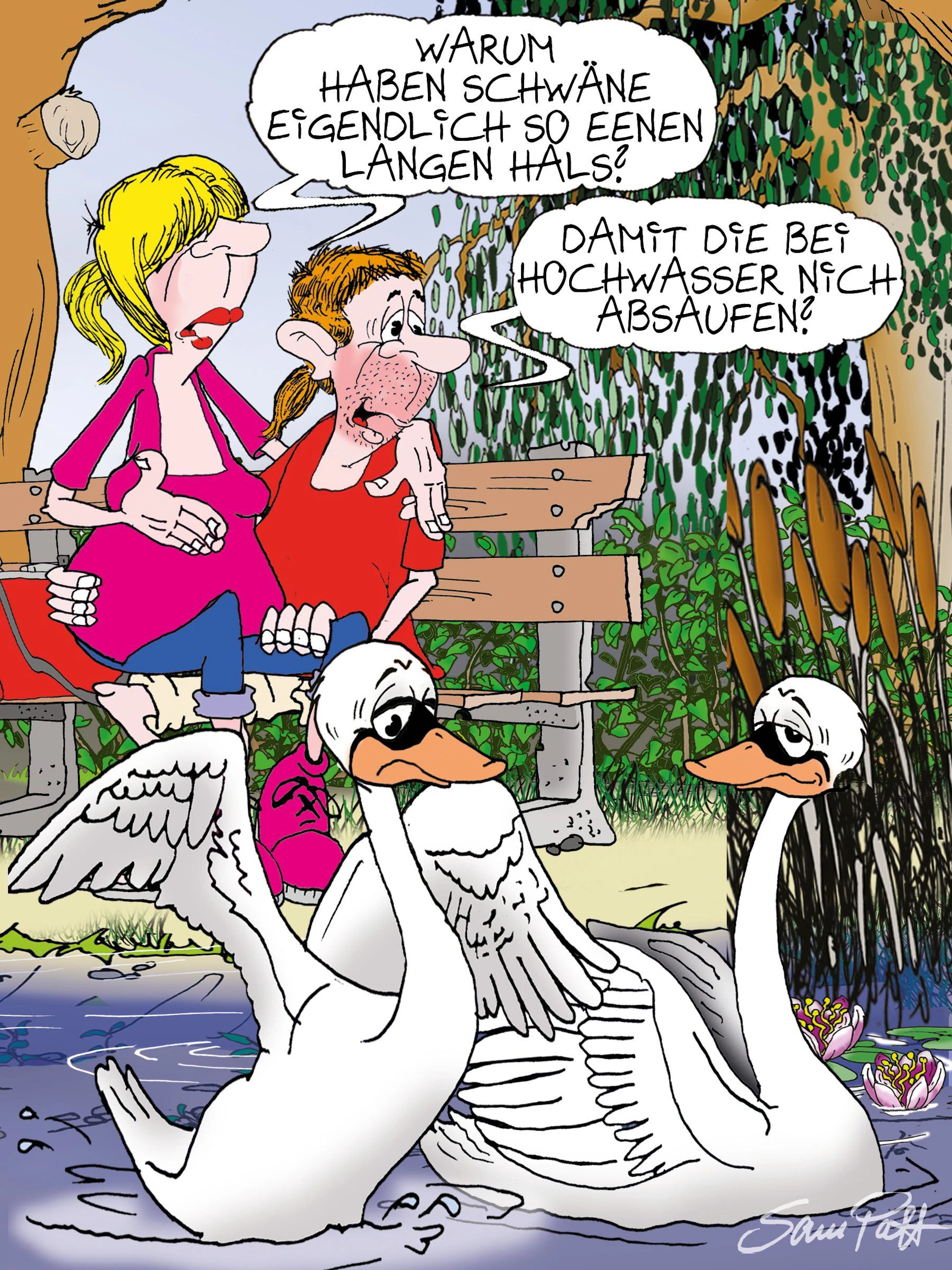Der Cartoon des Tages kommt auch heute von unserem Zeichner Sam Paff aus Berlin.