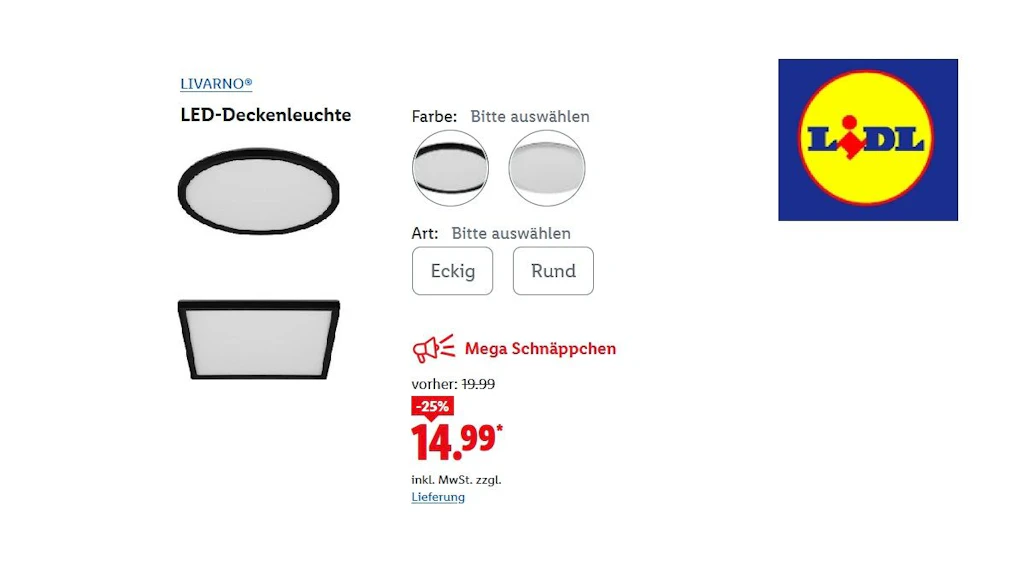 Livarno LED-Deckenleuchte 