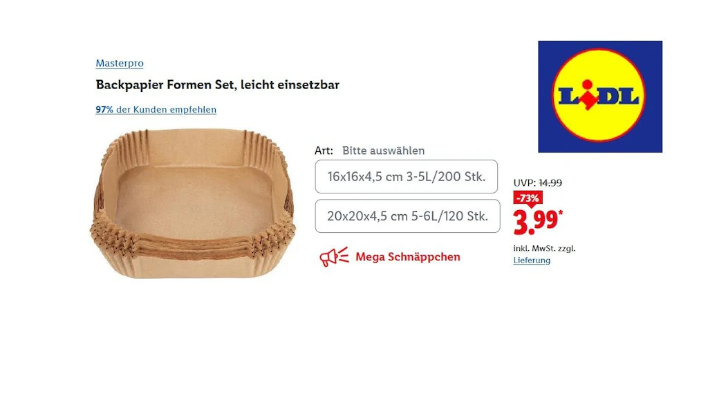Backpapier Formen-Set 