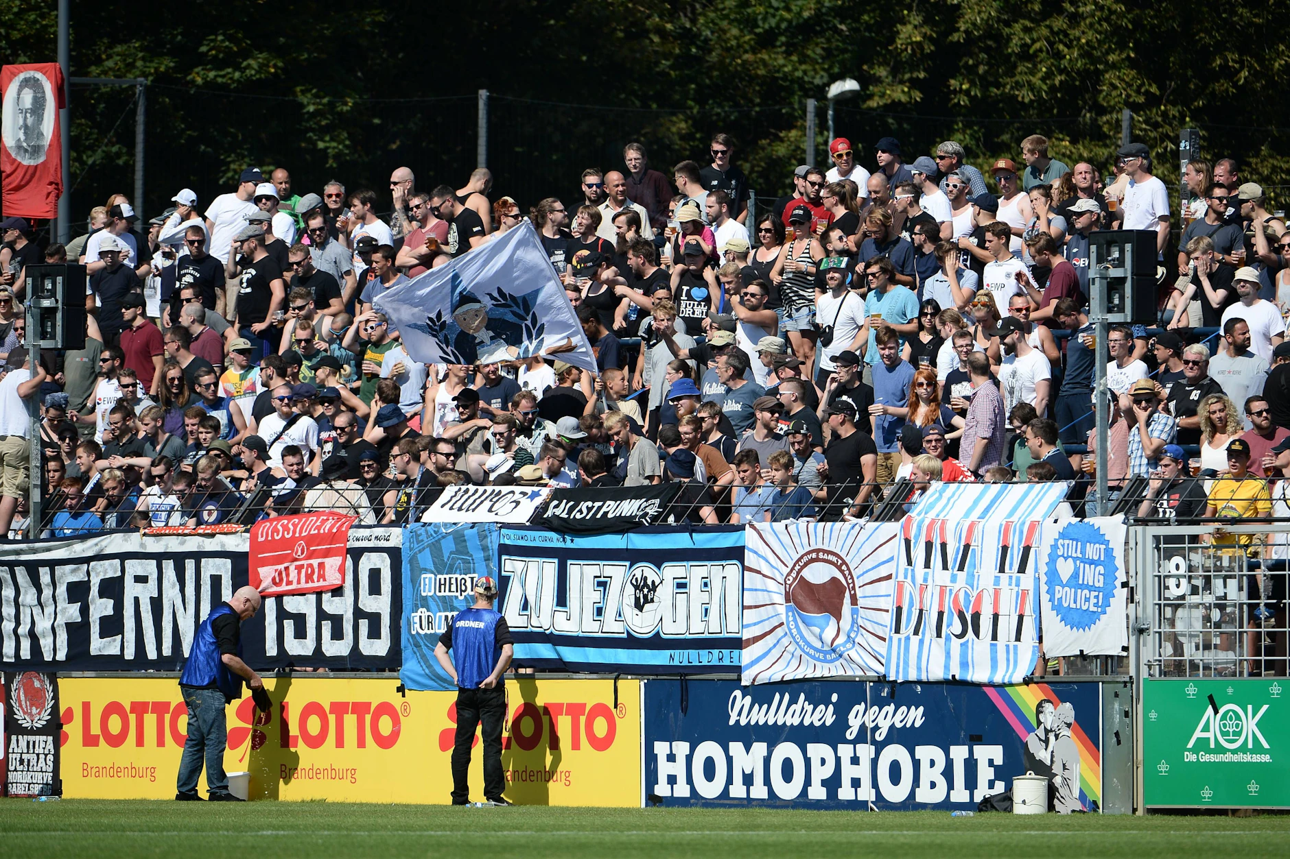 Die Fans von Babelsberg gelten als links, antifaschistisch und gesellschaftspolitisch aktiv. Die Polizei mögen nicht alle.