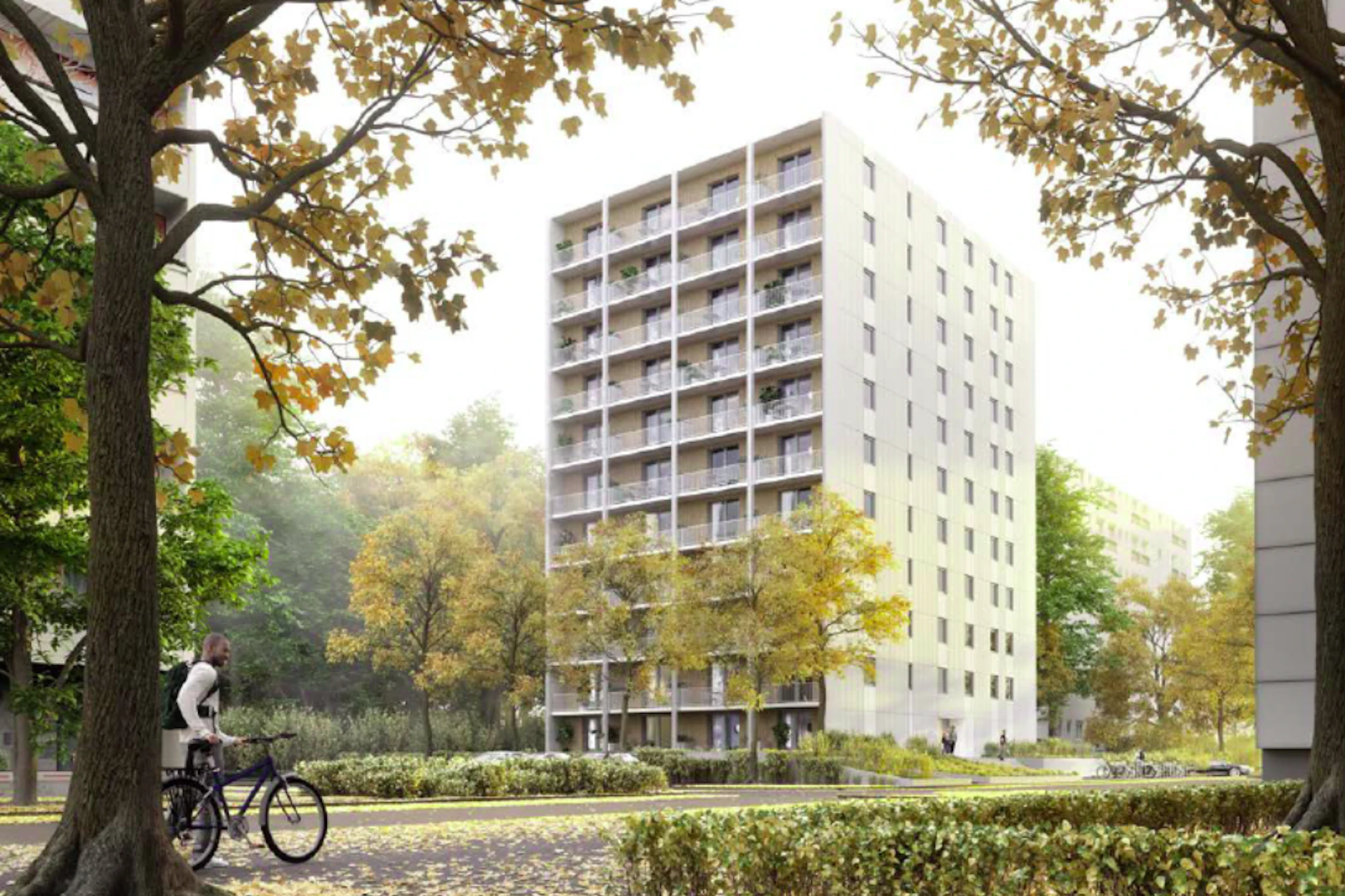 Wo jahrelang ein Parkplatz war, entsteht nun dieses Hochhaus an der Mollstraße 22 in Friedrichshain.