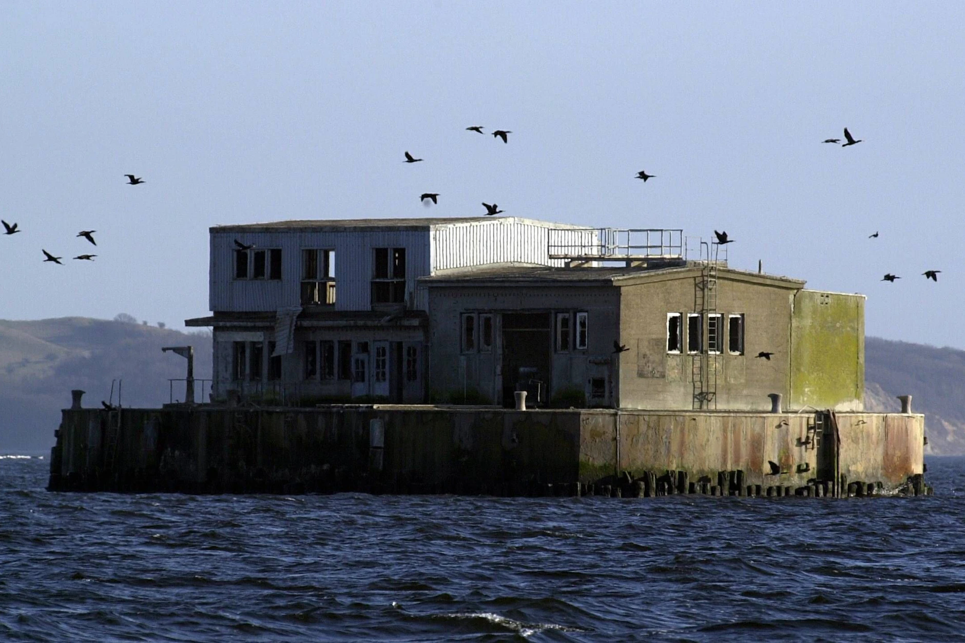 Vögel haben sich auf der früheren Entmagnetisierungsstation breitgemacht. Ihr Kot trägt dazu bei, dass die Anlage weiter verkommt.