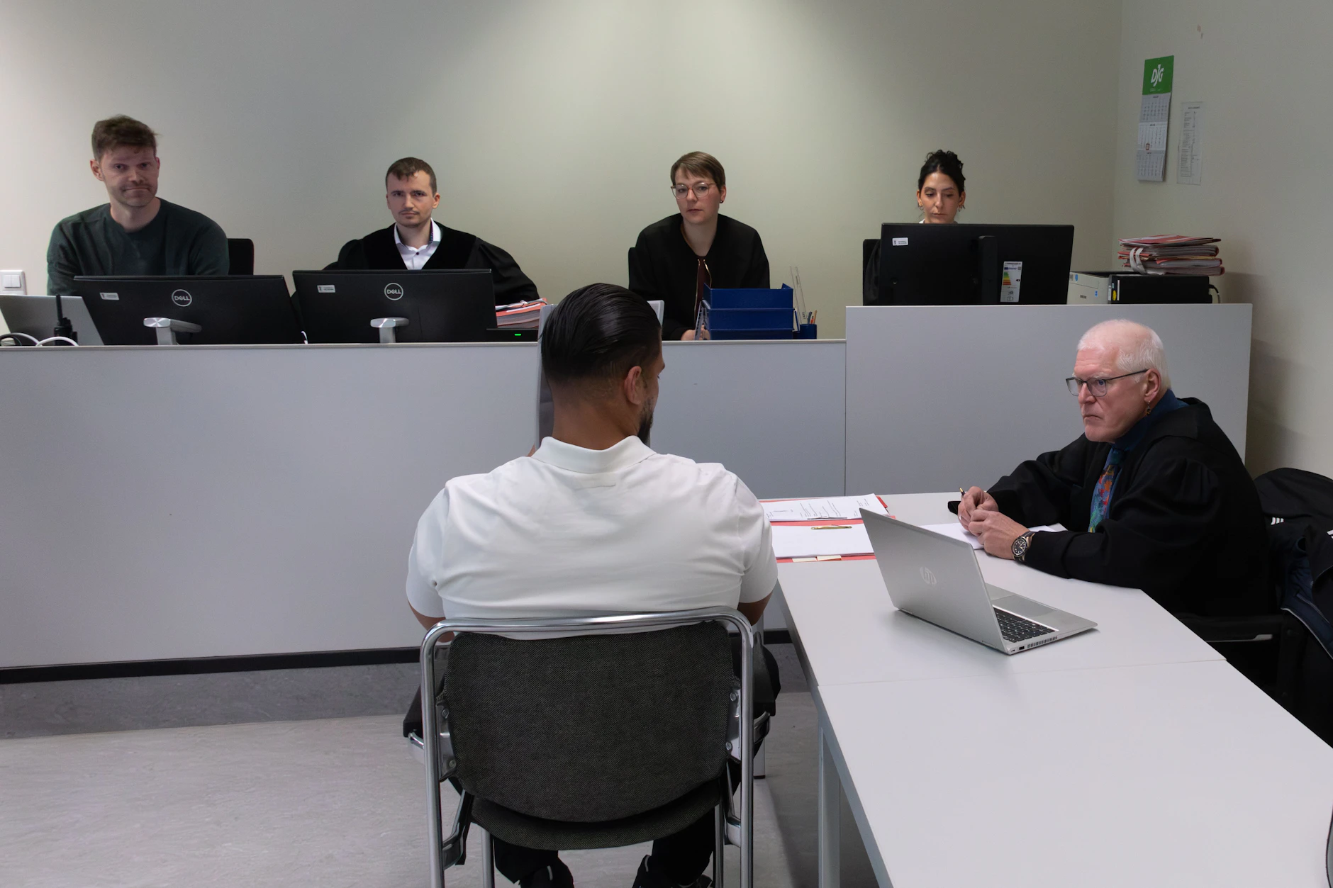 Der Angeklagte Monir El A. hat der Polizei gesagt, er sei überfallen worden.