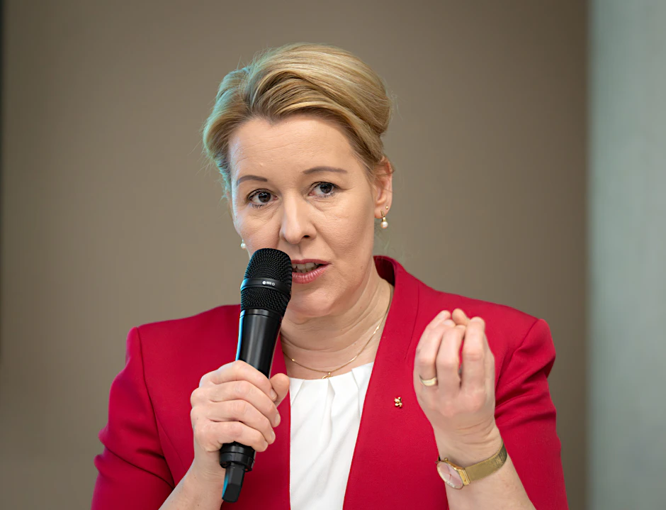 Franziska Giffey (SPD), Berlins Senatorin für Wirtschaft, Energie und Betriebe, war bei „Maischberger“ zu Gast.