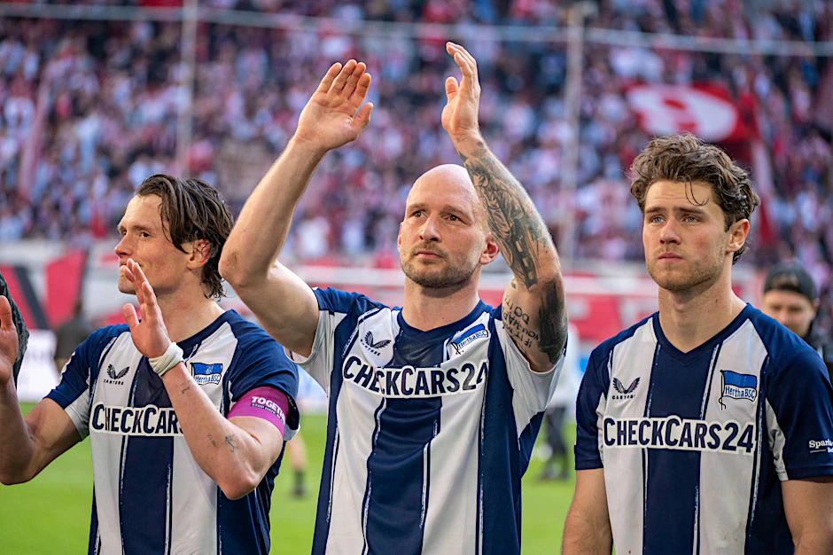 Auswärts konnten Kapitän Fabian Reese, Toni Leistner und Linus Gechter in dieser Saison für Hertha BSC oft jubeln. 