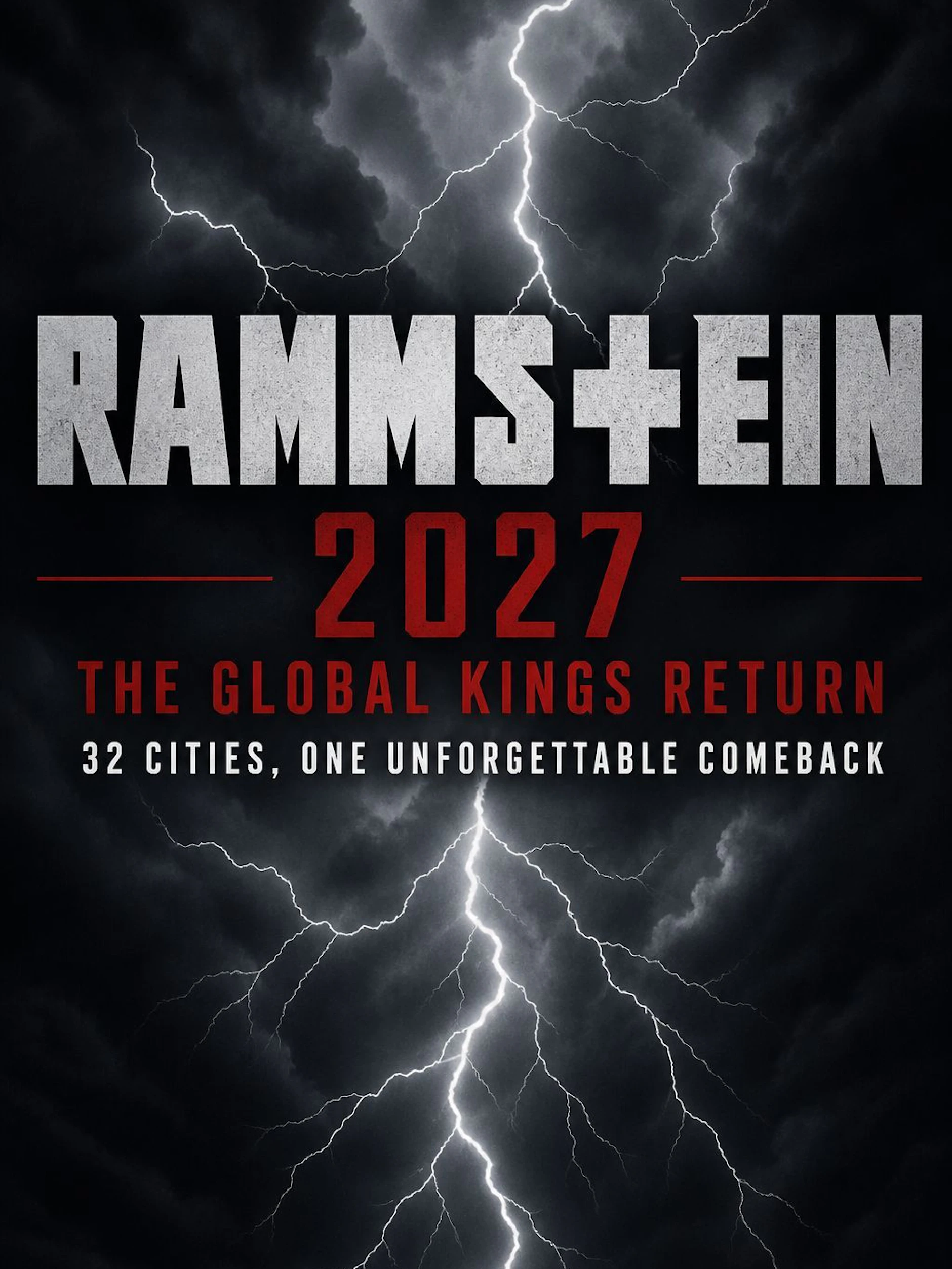 Mit solchen Fake-Plakaten wird für eine neue Tour von Rammstein geworben. Fangruppen auf Facebook werden immer wieder mit KI-Fakes überflutet.