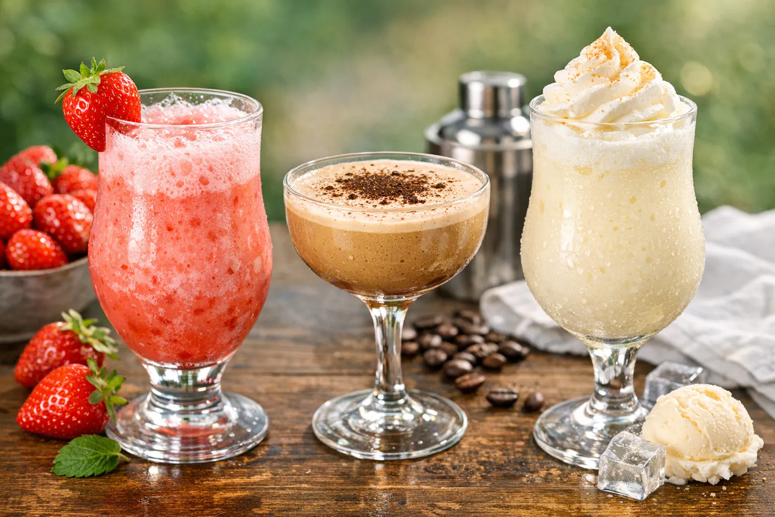 Flip Flip Hurra! Diese leckeren Rezepte für Flips sind nichts für schwache Nerven. Doch Erdbeer-Flip, Mokka-Flip und Eiscreme-Flip sorgen bei warmem Wetter garantiert für gute Laune auf jeder Gartenparty oder auf dem Balkon.