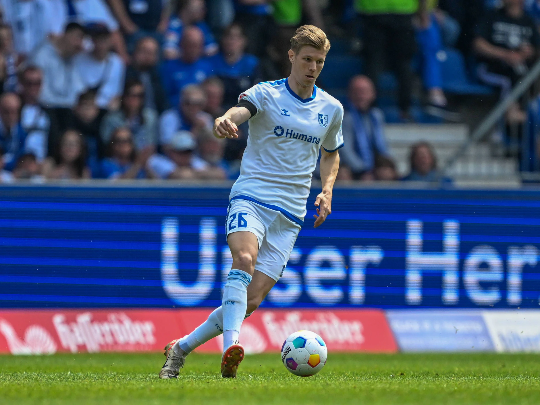 Drei Jahre spielte der gebürtige Pfälzer Luca Schuler für den 1. FC Magdeburg. 2024 wechselte der Stürmer zu Hertha BSC.