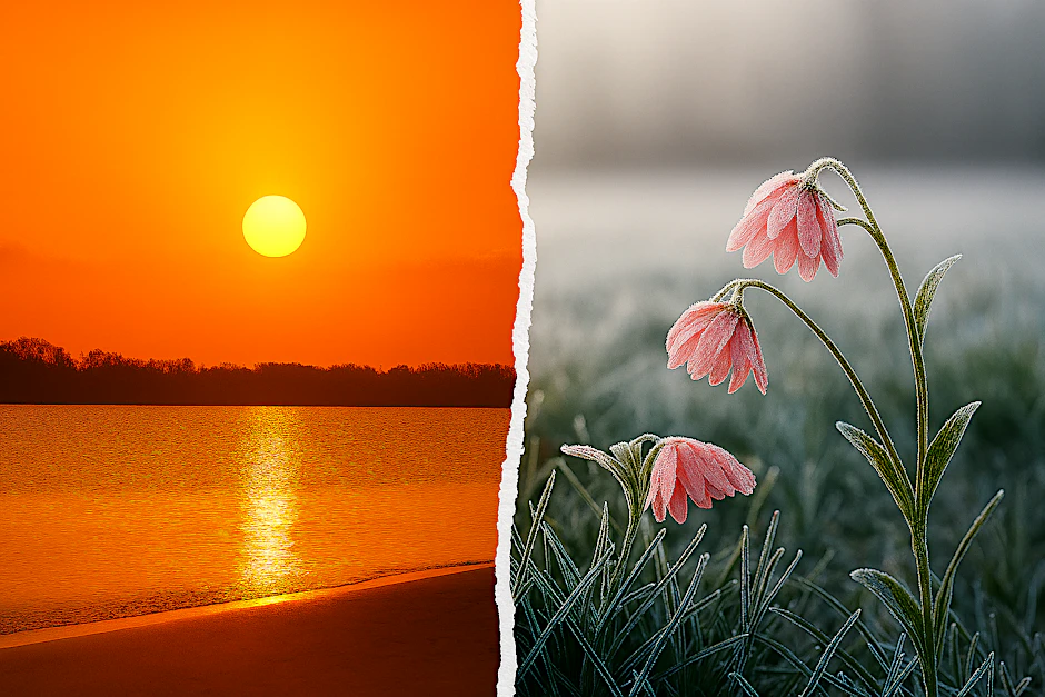 Erst die Hitze, und jetzt droht den Blümchen schon wieder Frost. Zur Wochenmitte hin stürzen die Temperaturen ab.