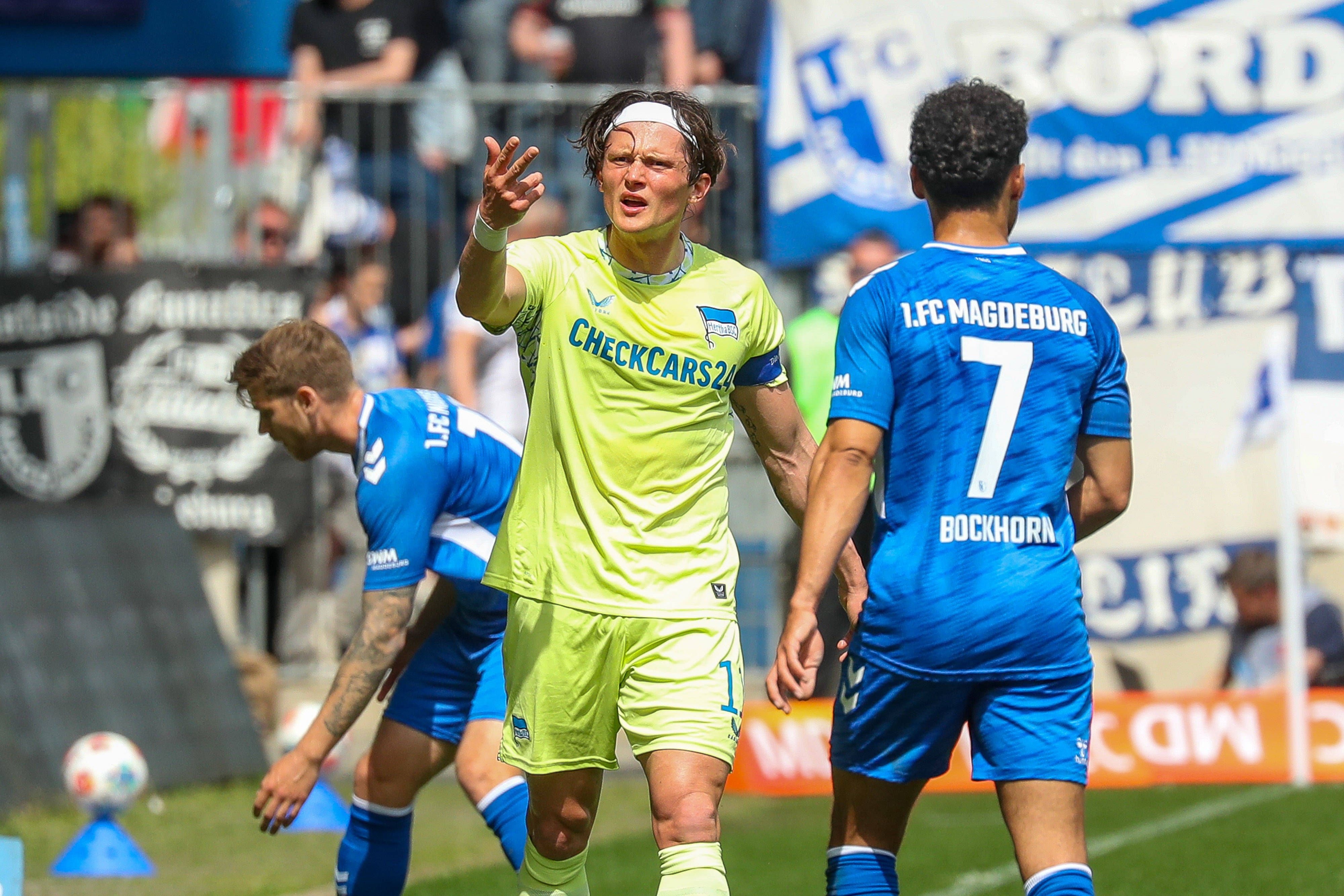 Schiedsrichter-Frust und harmlose Offensive: Hertha BSC verliert in Magdeburg