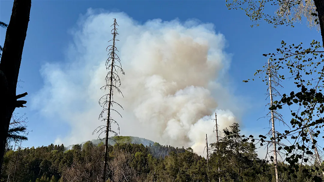 Großbrand im Nationalpark Böhmische Schweiz: 500 Feuerwehrleute im ...
