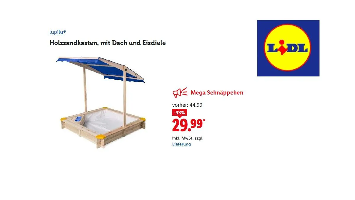 lupilu Holzsandkasten