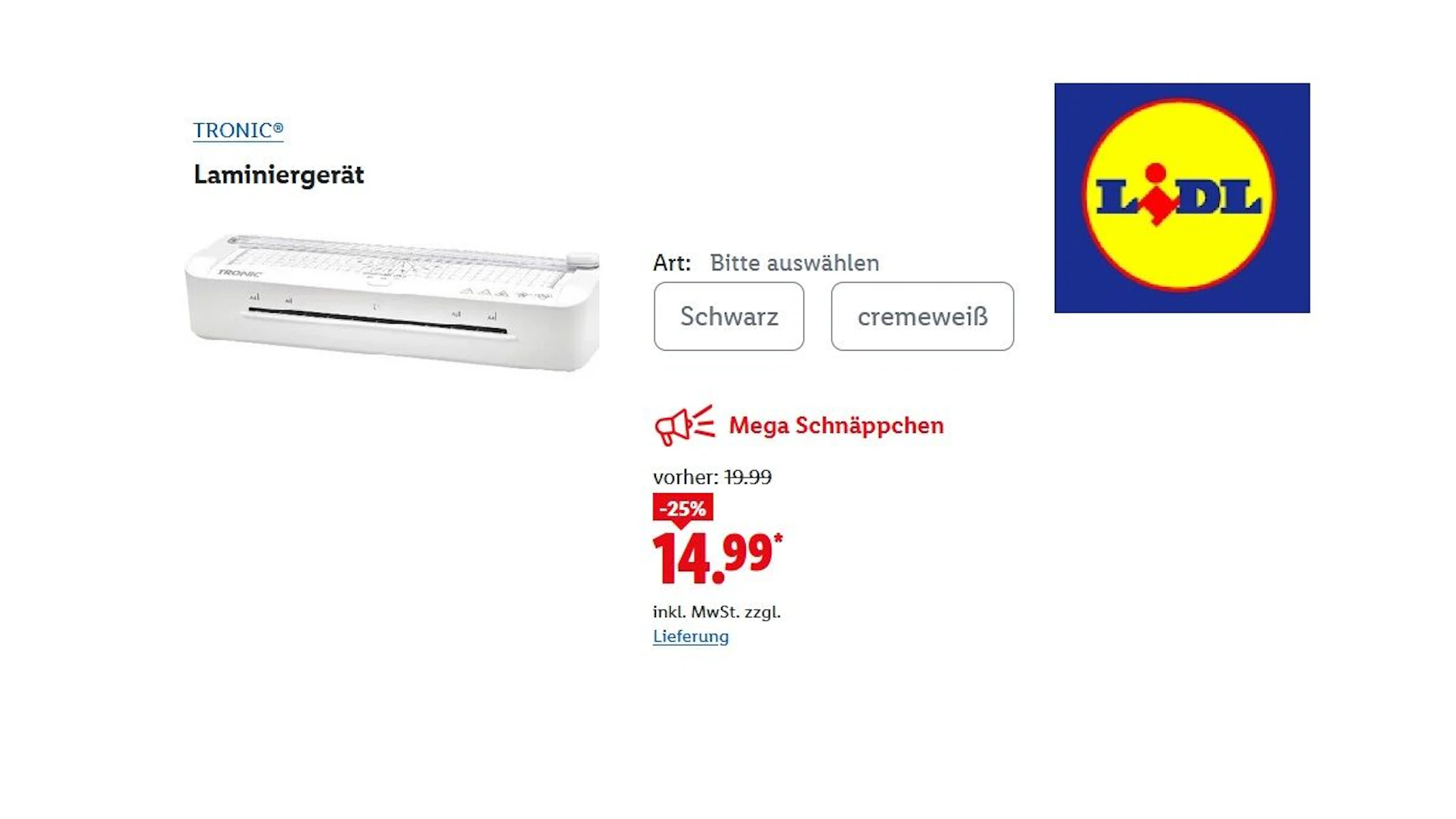 TRONIC Laminiergerät