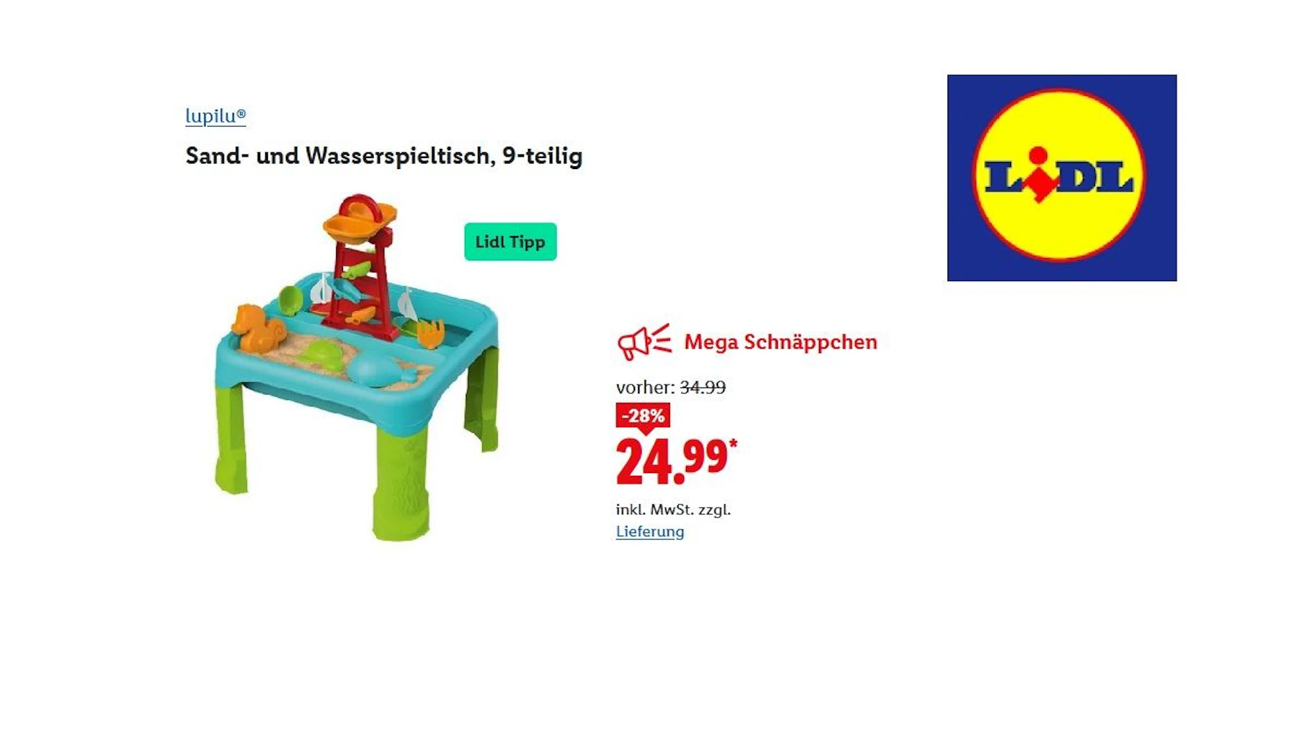 lupilu Sand- und Wasserspieltisch