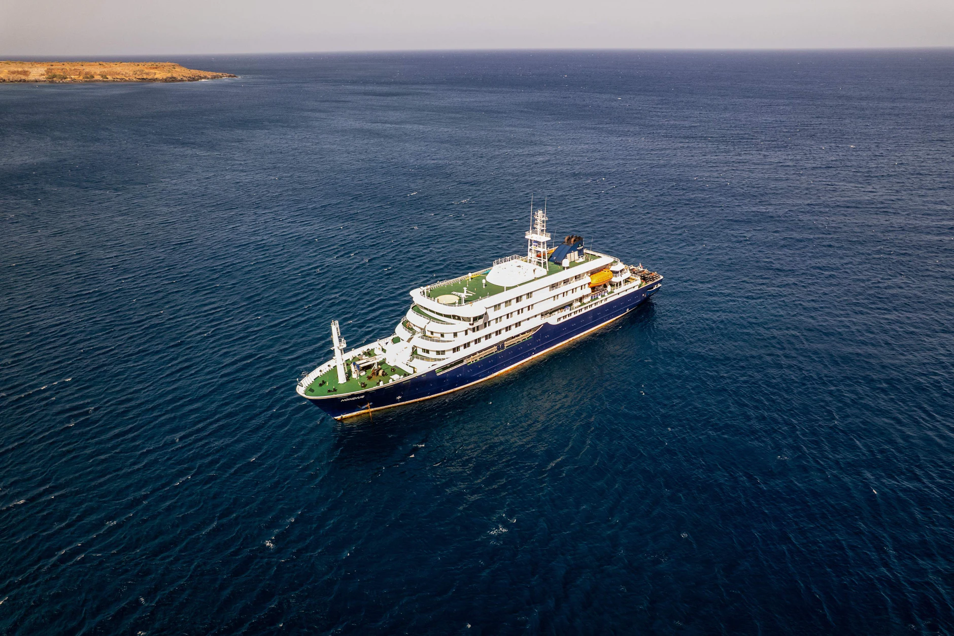 Die „MV Hondius“ auf See. An Bord des Kreuzfahrtschiffes erkrankten mehrere Passagiere.