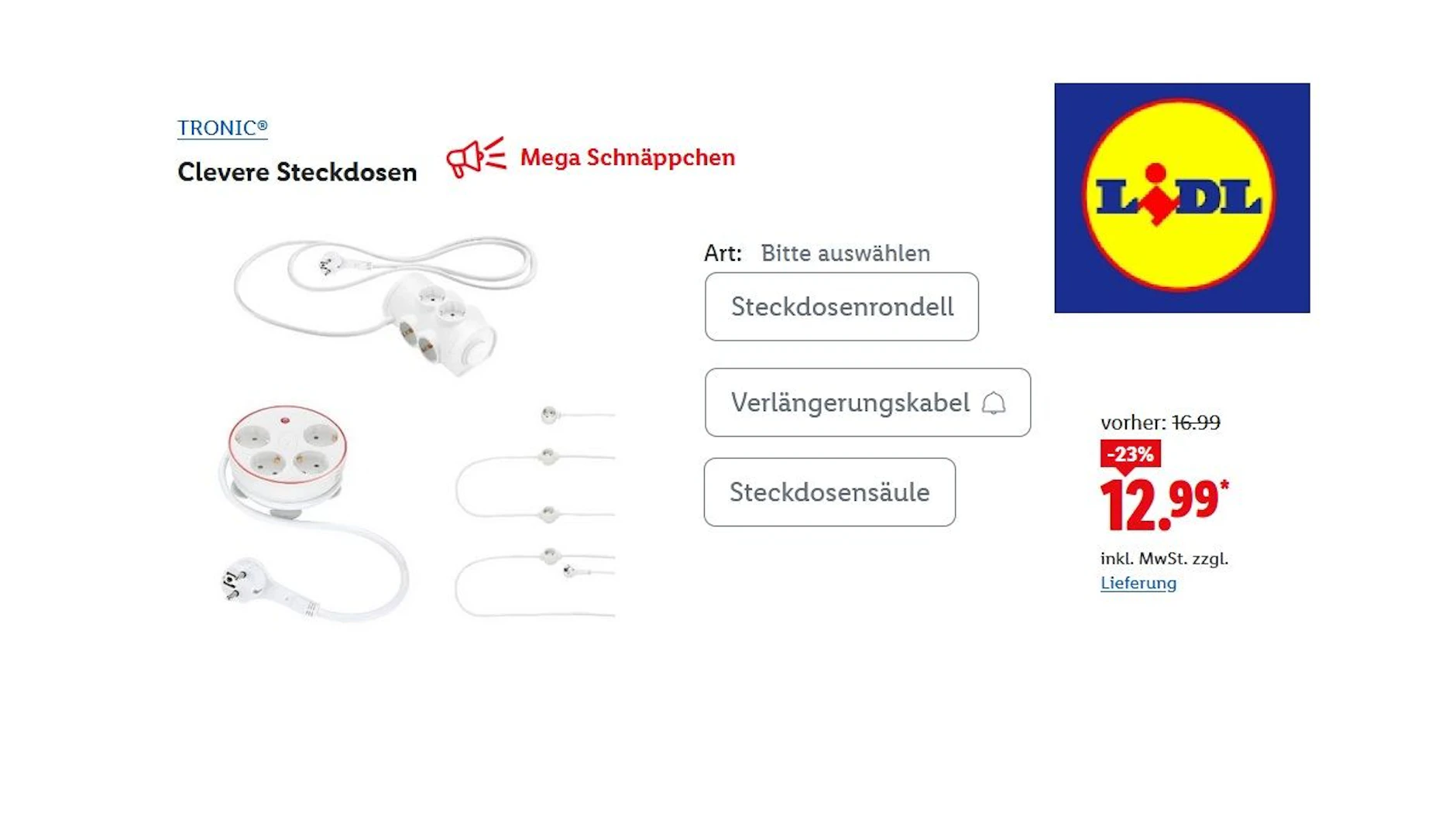 TRONIC Clevere Steckdosen