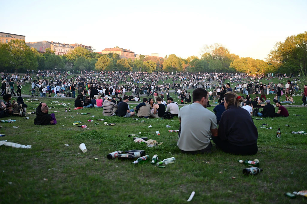 Wegen des großen Andrangs wurde der Görlitzer Park zwischenzeitlich geschlossen. 