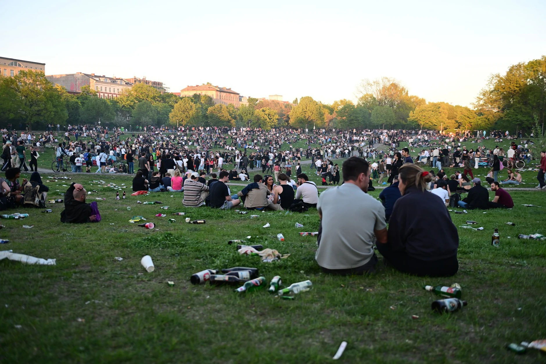 Wegen des großen Andrangs wurde der Görlitzer Park zwischenzeitlich geschlossen. 