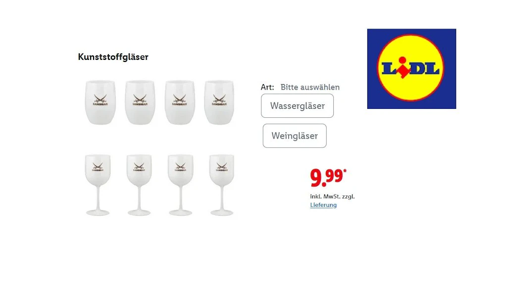 Sansibar Kunststoffgläser 