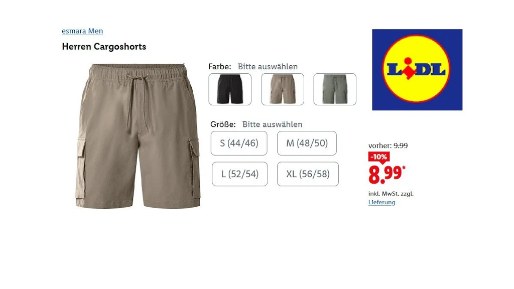 esmara Men Herren Cargoshorts 