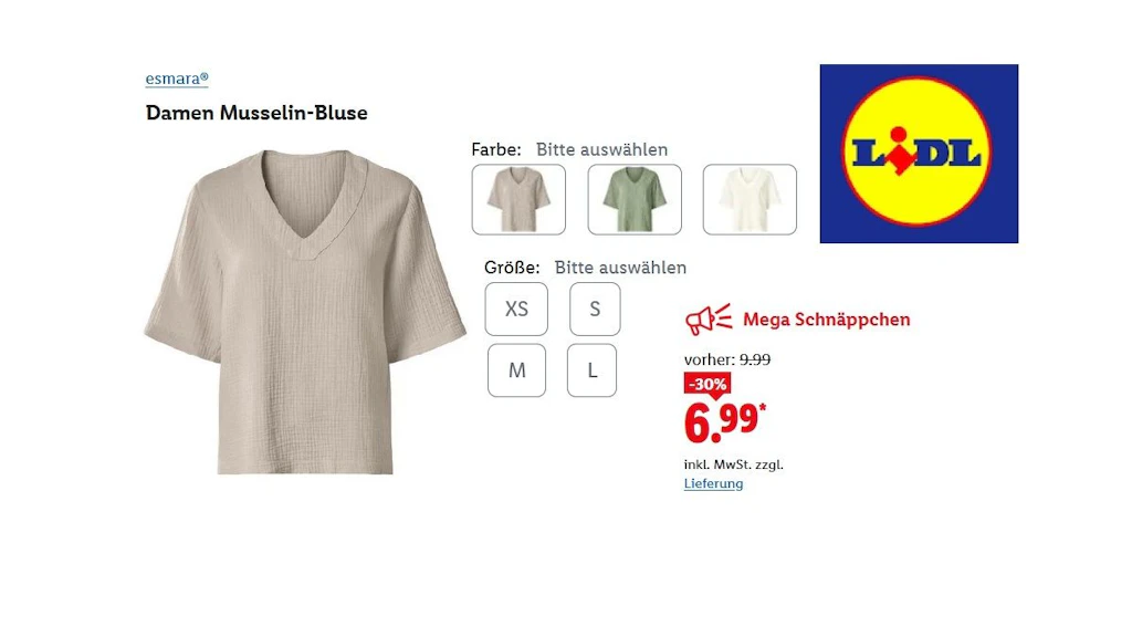 esmara Damen Musselin Bluse 