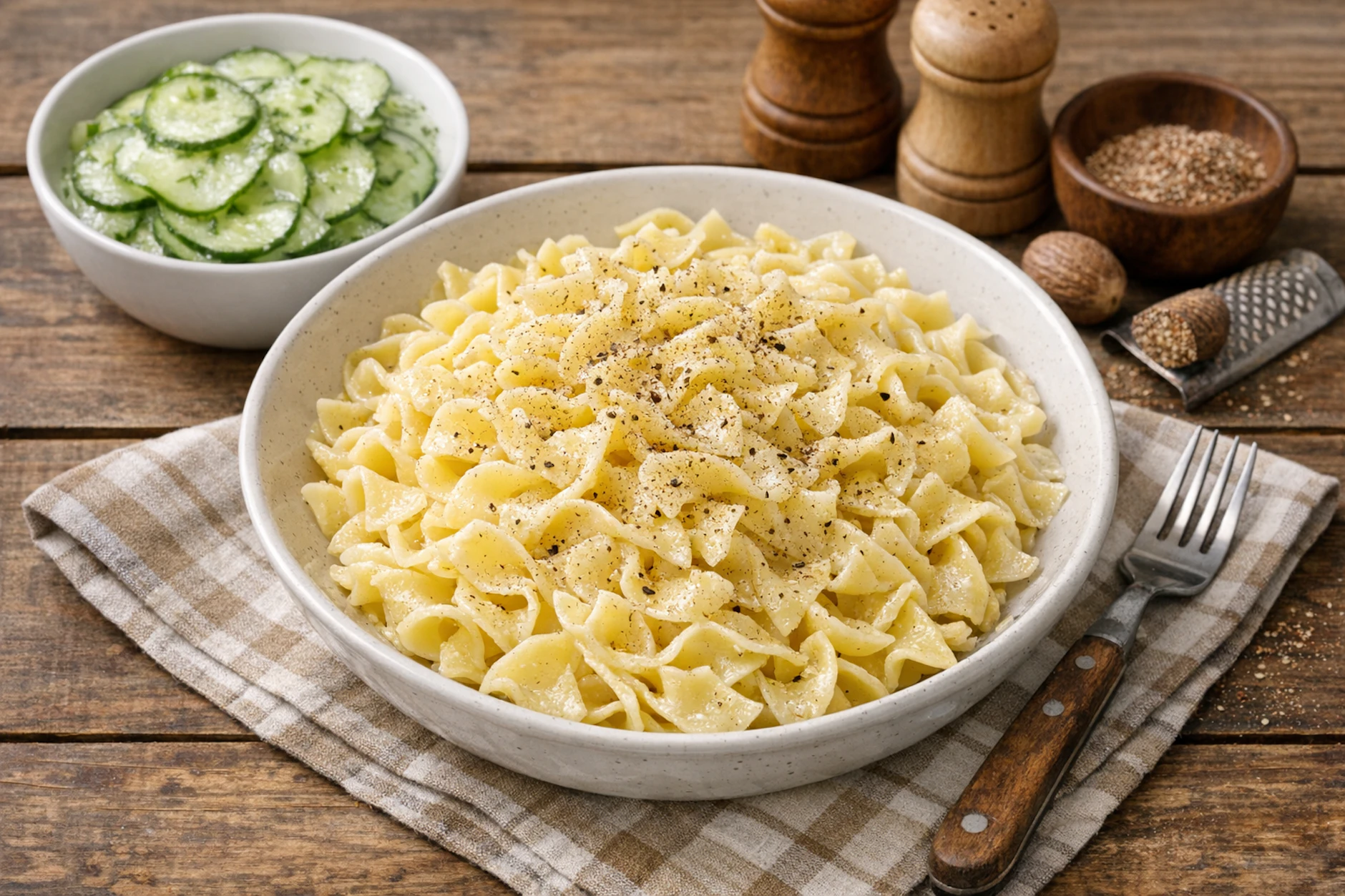 Simpler kann Pasta nicht sein: Für Butternudeln aus der DDR braucht es nur sehr wenige Zutaten, das Ergebnis ist unfassbar lecker!