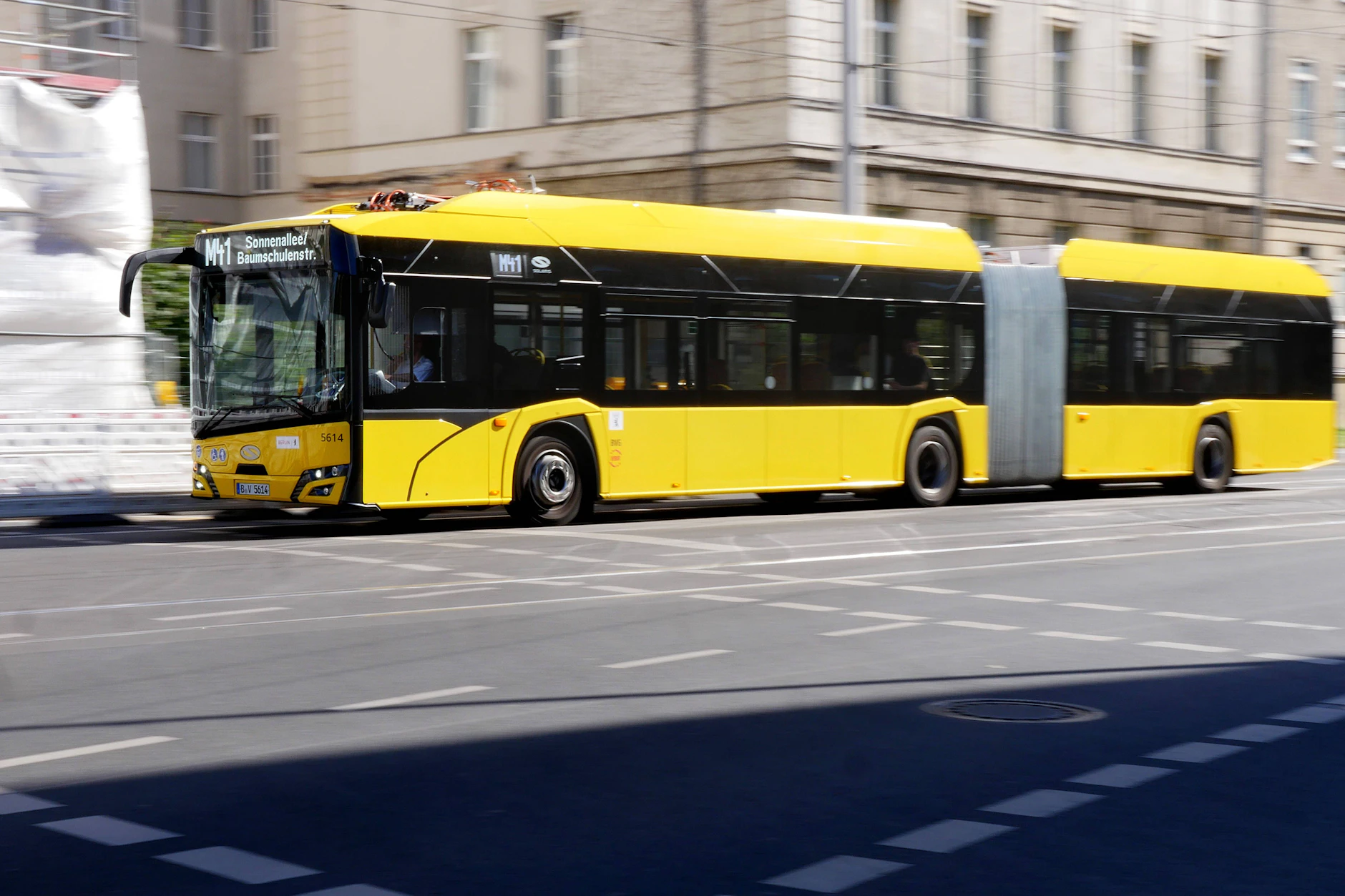Die Doppelgelenkbusse sollten unter anderem auf der Linie M41 eingesetzt werden.