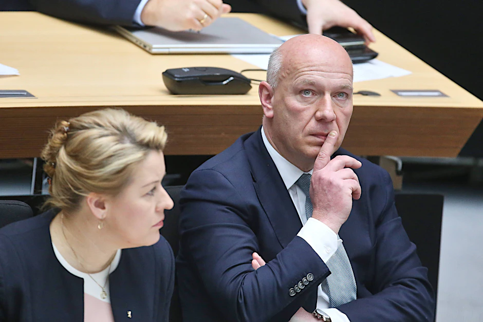Franziska Giffey und Kai Wegner lieferten sich ein kleines Wortgefecht. Wem das am Ende gut tut, wird sich bei der Wahl zum Berliner Abgeordnetenhaus im September zeigen.