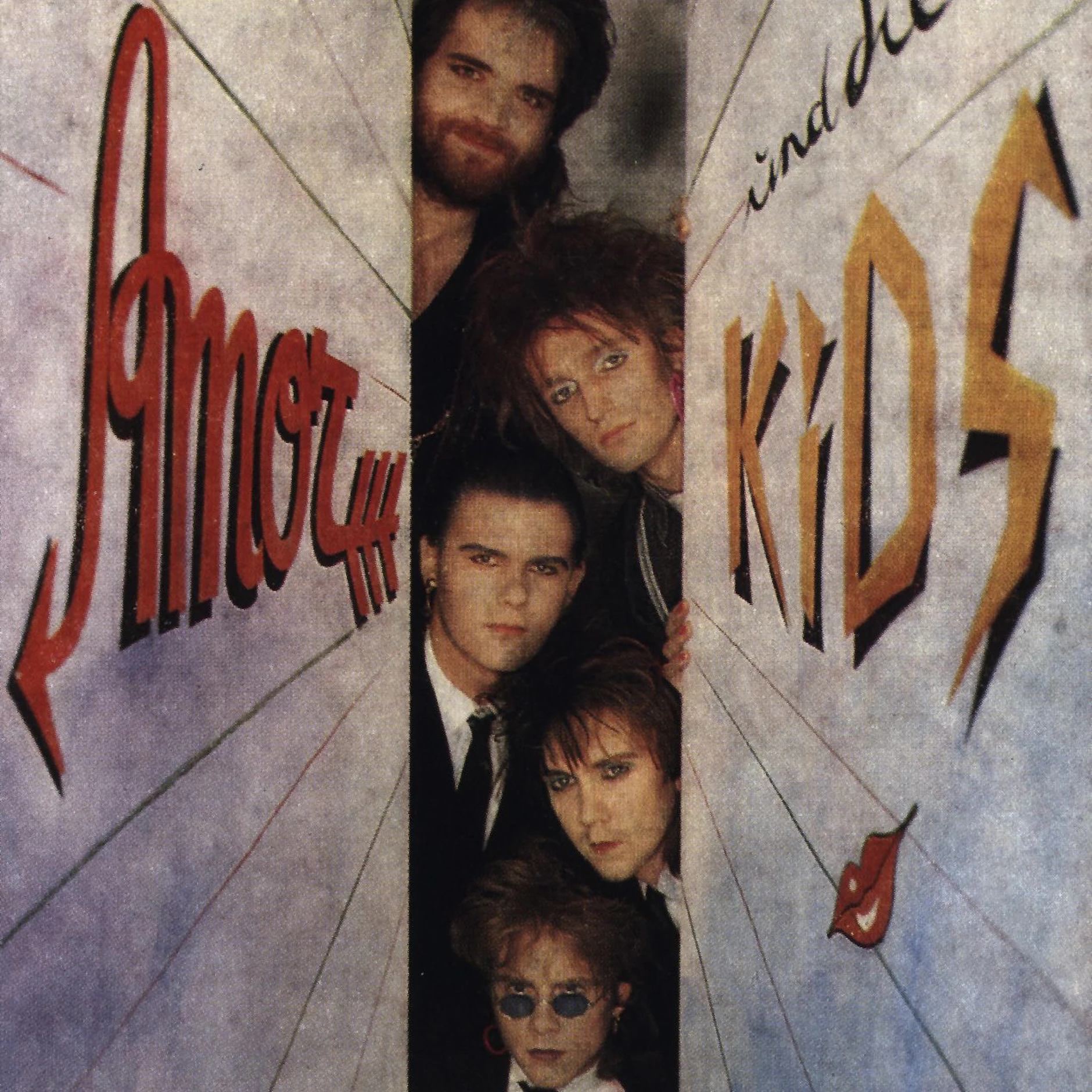 Amor & die Kids auf einer Autogrammkarte zu DDR-Zeiten (1987): Zweiter von unten ist Tobias Künzel, ganz oben Frank „Amor“ Schüller.