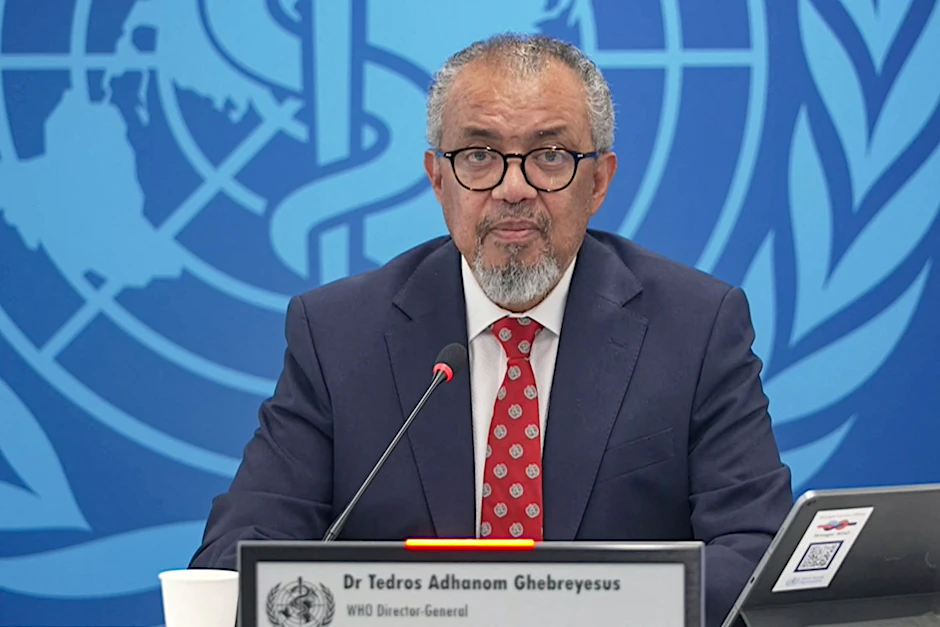 WHO-Chef Tedros Adhanom Ghebreyesus hat sich am Donnerstag bei einer Pressekonferenz zum Hantavirus geäußert.