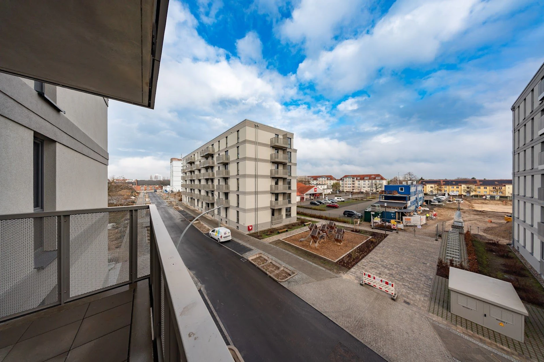 Ein Blick auf die Baustelle in der Wendenschloßstraße in Berlin-Köpenick