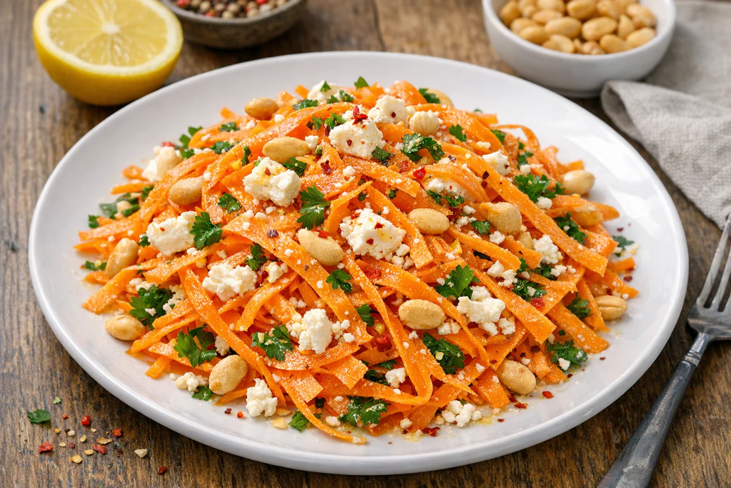 Schneller Möhrensalat mit Feta: Frisch, knackig und voller Geschmack