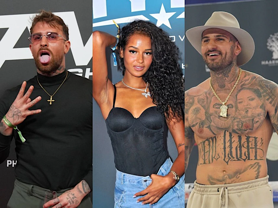 Gigi Birofio (v.l.), Brenda Brinkmann und Diogo Sangre nehmen an der diesjährigen „Ex on the Beach“-Staffel teil.