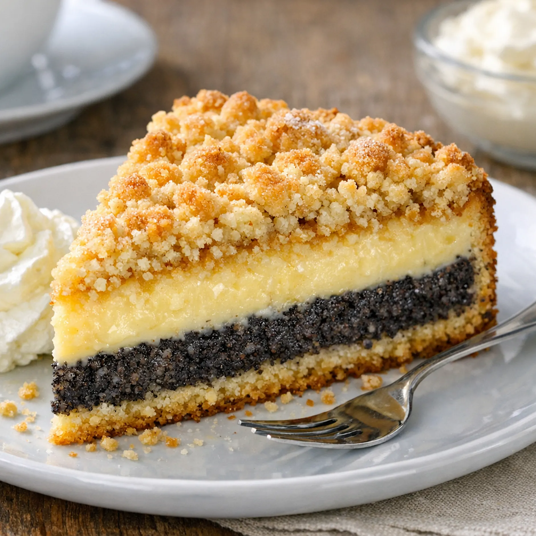 Omas cremiger Mohnkuchen mit Pudding: Saftiger Kuchen für Naschkatzen