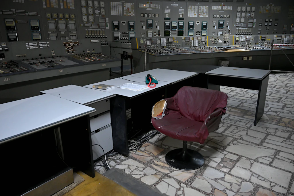 Der Kontrollraum des Reaktors 3 im Kernkraftwerk Tschernobyl