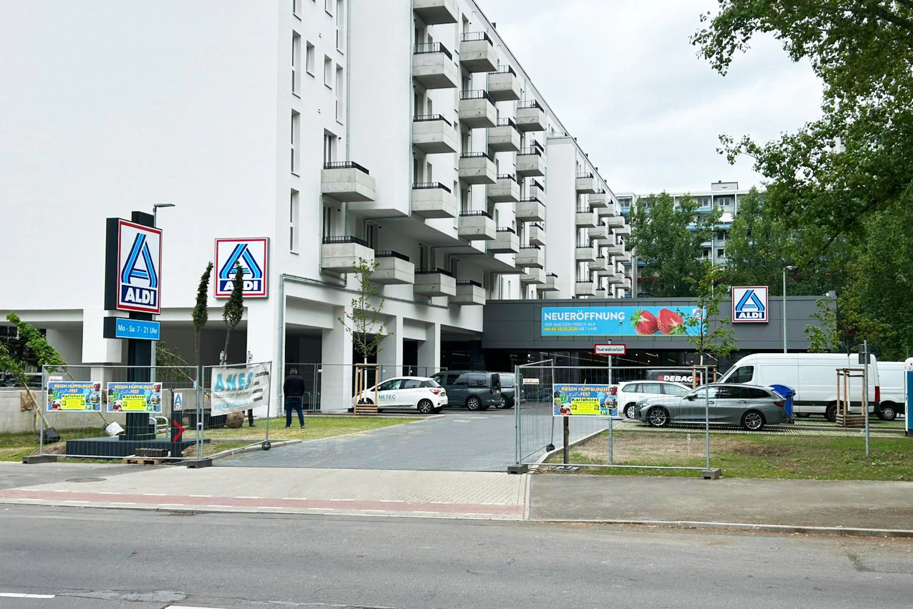 Am 13. Mai soll der neue Aldi in der Sewanstraße in Lichtenberg öffnen.