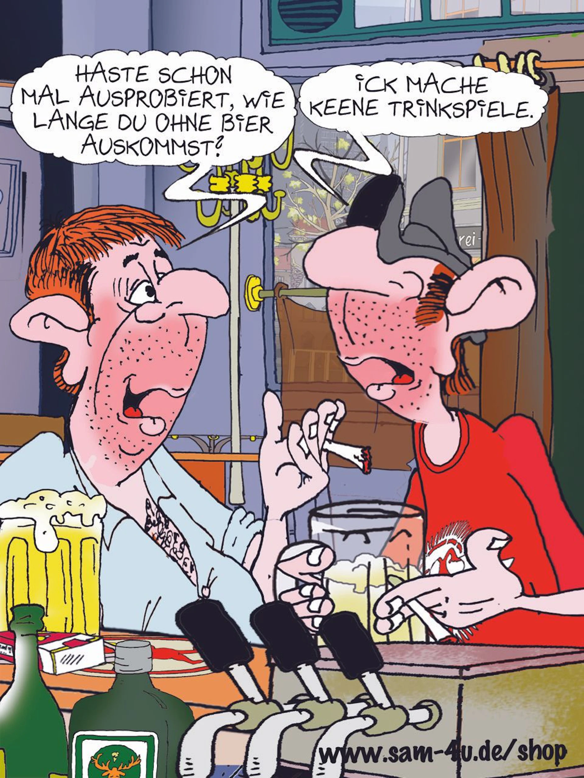 Der Cartoon des Tages hat jeden Tag einen festen Platz in unserer Rubrik Witz des Tages, denn der Humor von Zeichner Sam Paff aus Berlin ist einfach herrlich!