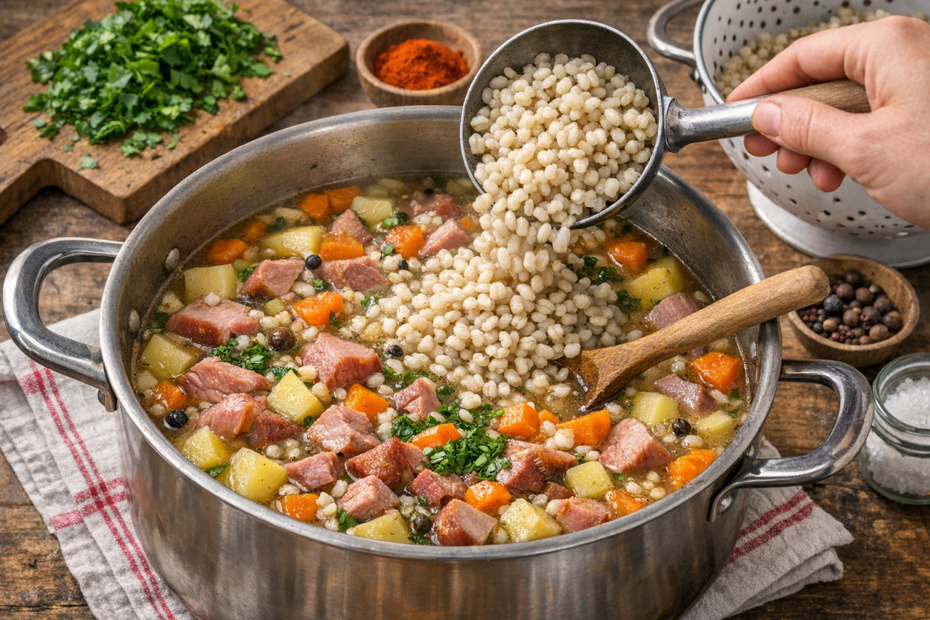 Omas Gräupcheneintopf ist schnell gekocht. Probieren Sie dieses Stück Küchentradition doch mal wieder aus!