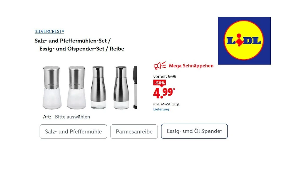 Silvercrest Salz- und Pfeffermühlenset 