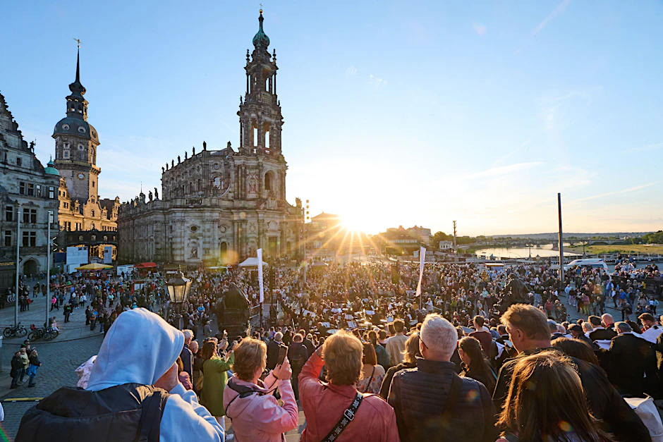 Schlossplatz Dresden: Diese Open-Air Location wird immer wieder als Austragungsort für die Musikfestspiele genutzt.